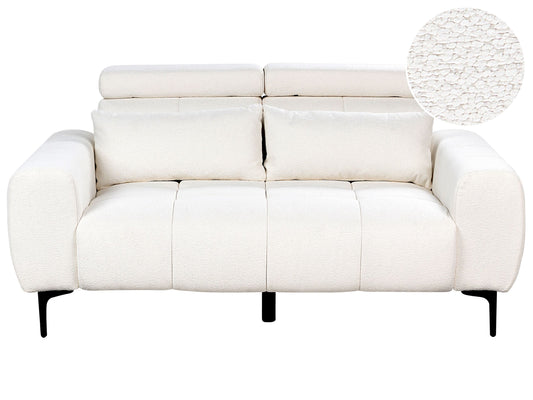 2-Sitzer Sofa Bouclé weiss VEGAMO