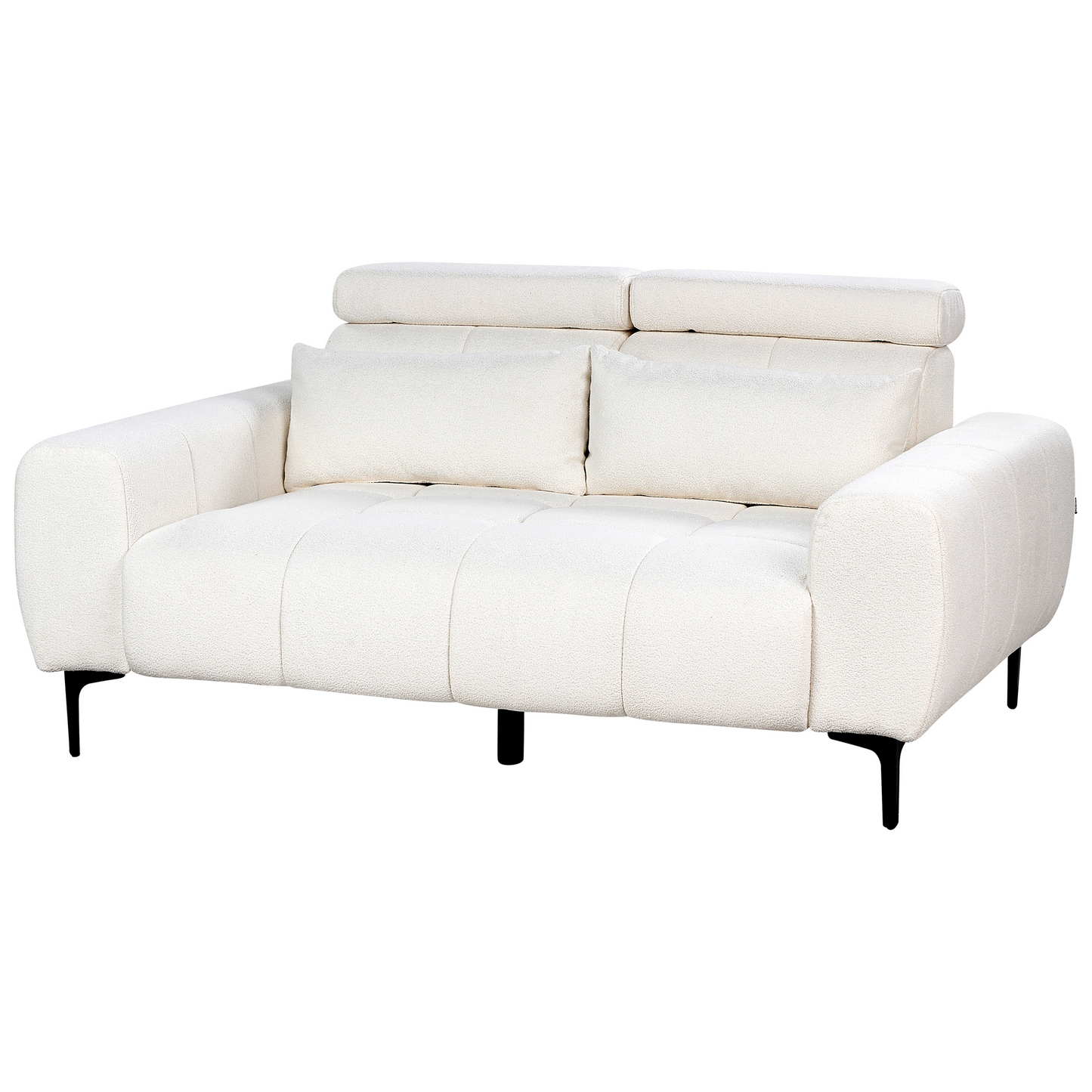 2-Sitzer Sofa Bouclé weiss VEGAMO