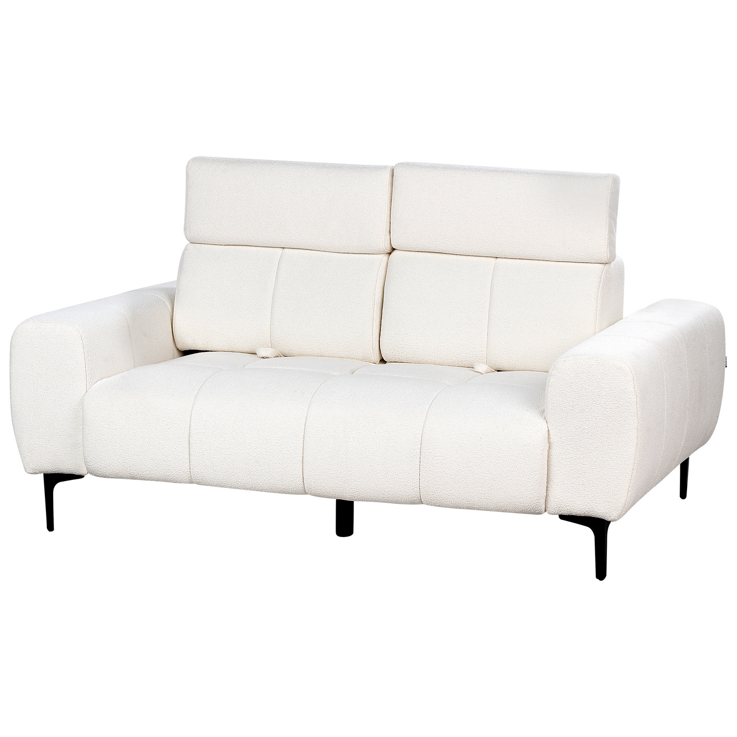 2-Sitzer Sofa Bouclé weiss VEGAMO