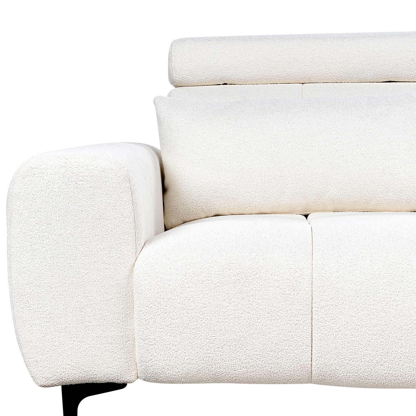 2-Sitzer Sofa Bouclé weiss VEGAMO