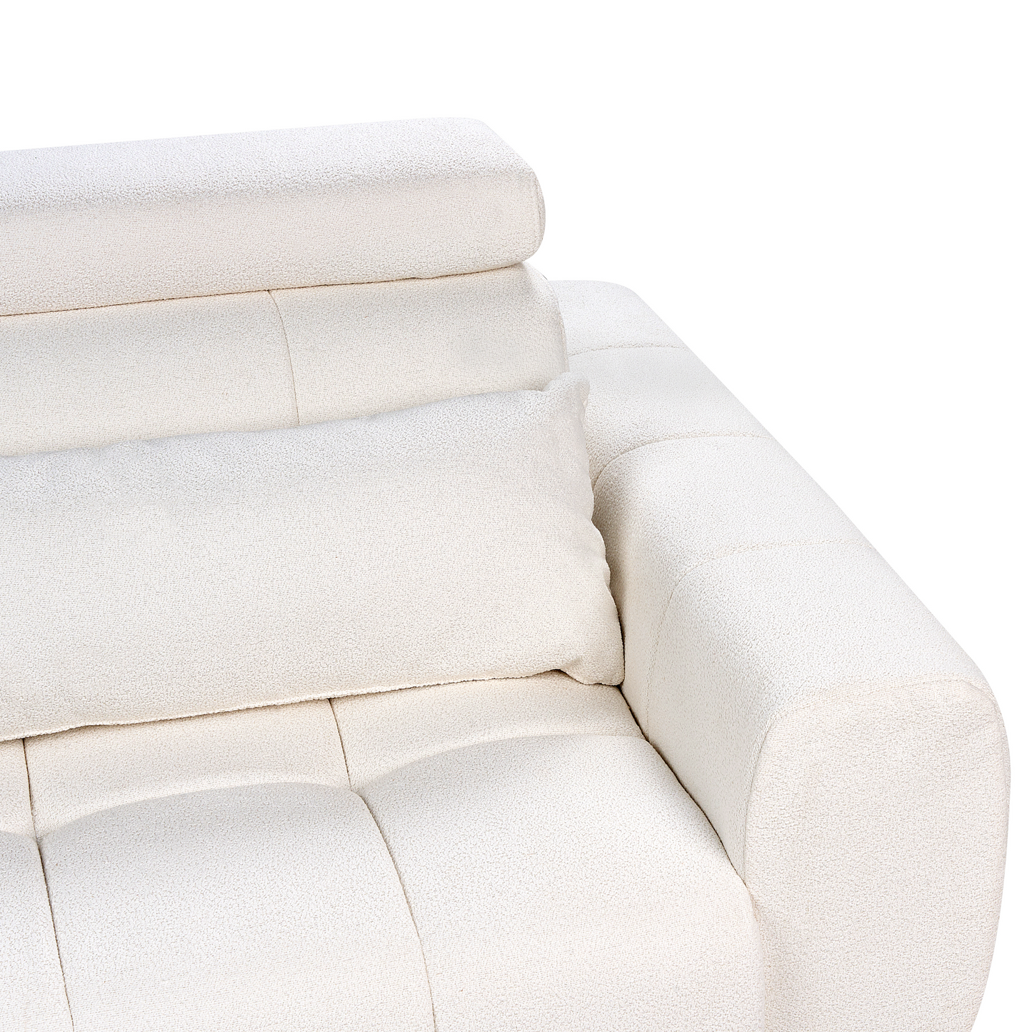 2-Sitzer Sofa Bouclé weiss VEGAMO
