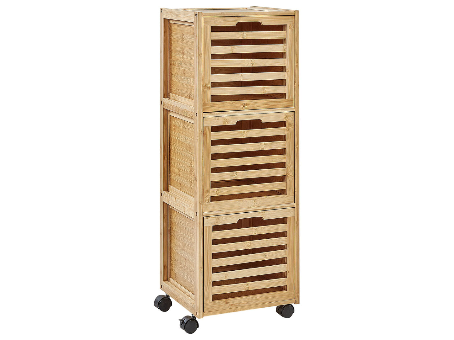 Badezimmerschrank SHAWNEE Bambusholz 32 cm 30 cm 90 cm Hellbraun