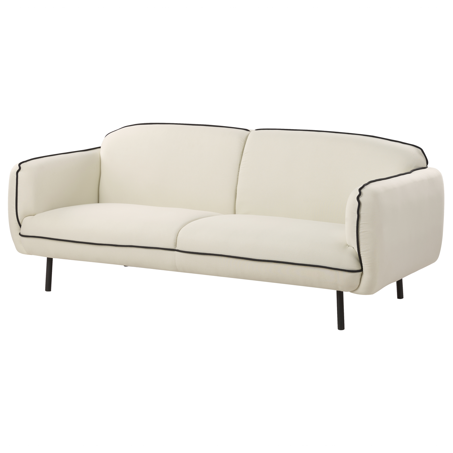 3-Sitzer Sofa hellbeige / schwarz TONSBERG