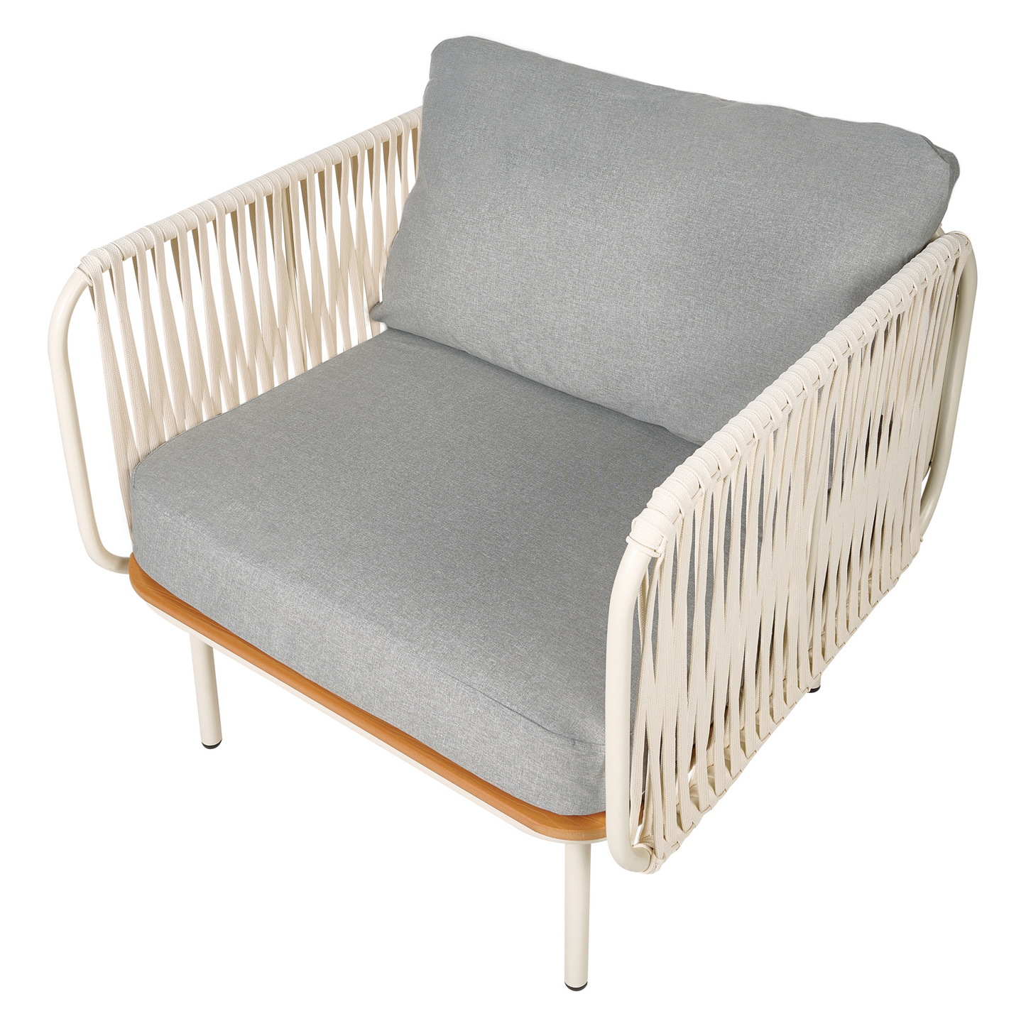 Stuhl mit Fusshocker Grau SENISE