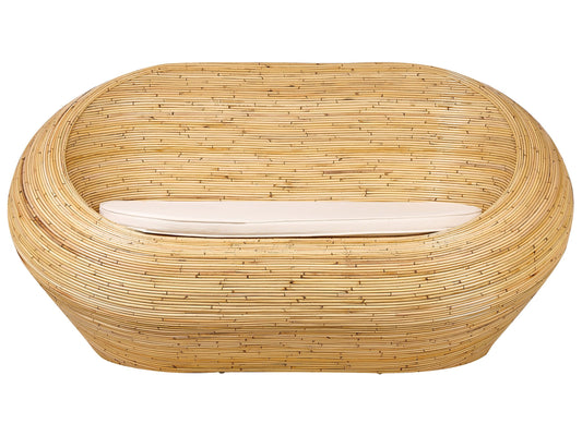Gartensofa 2-Sitzer MAIORI Rattan Naturfarben