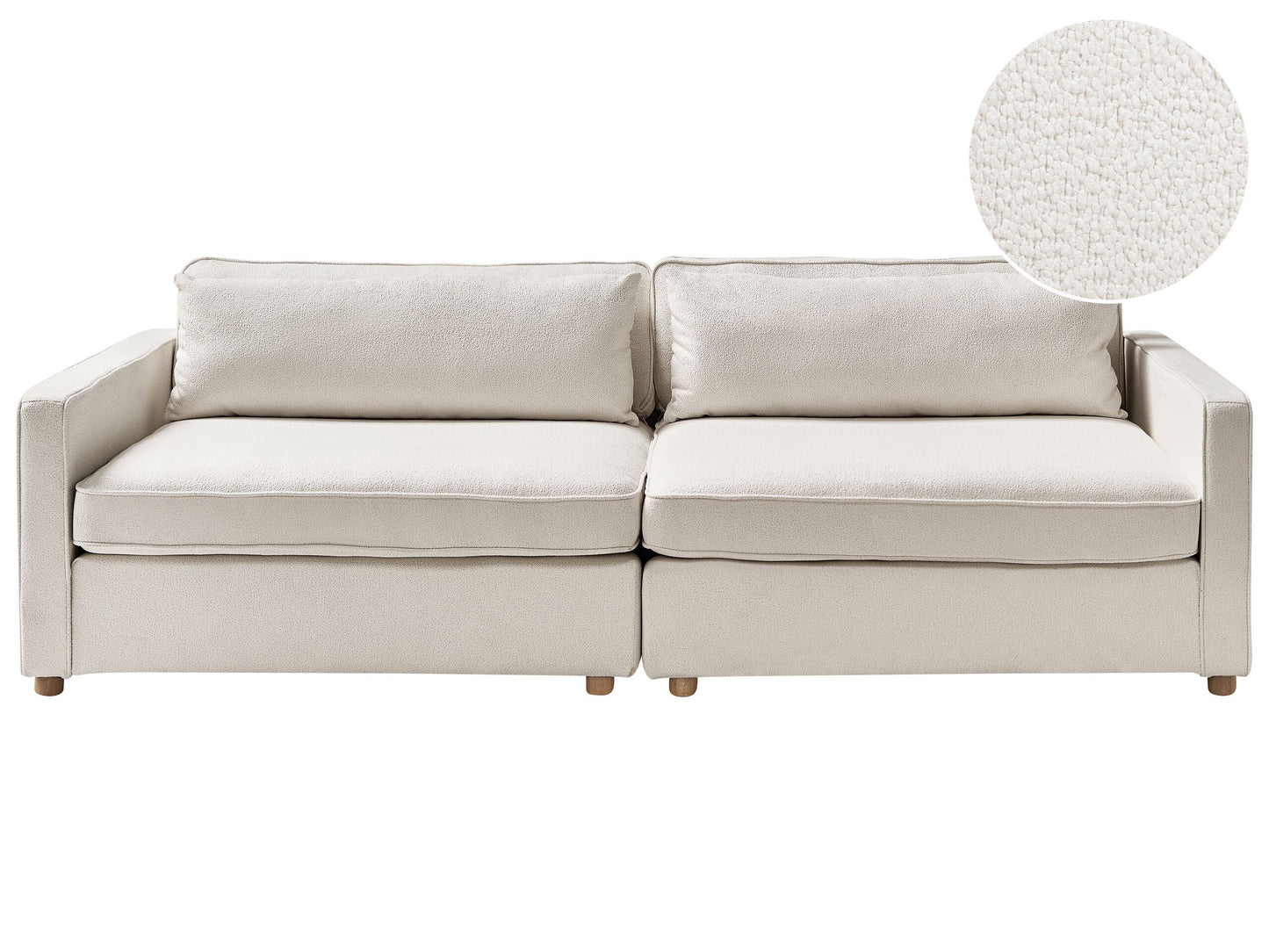 3-Sitzer Sofa Bouclé cremeweiss VINSTRA
