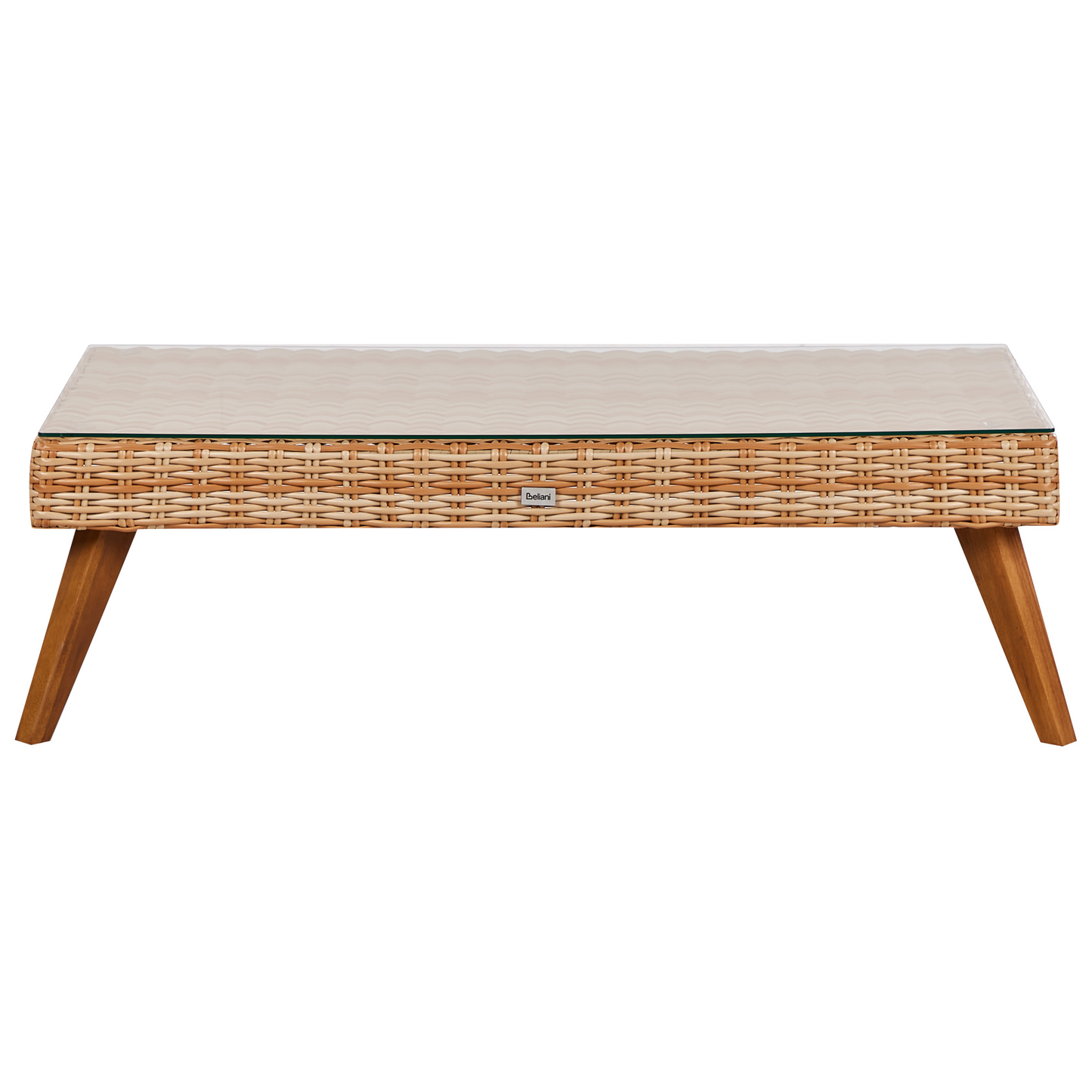 Lounge Set mit Tisch 5-Sitzer VITTORIA Polyrattan Cremeweiss