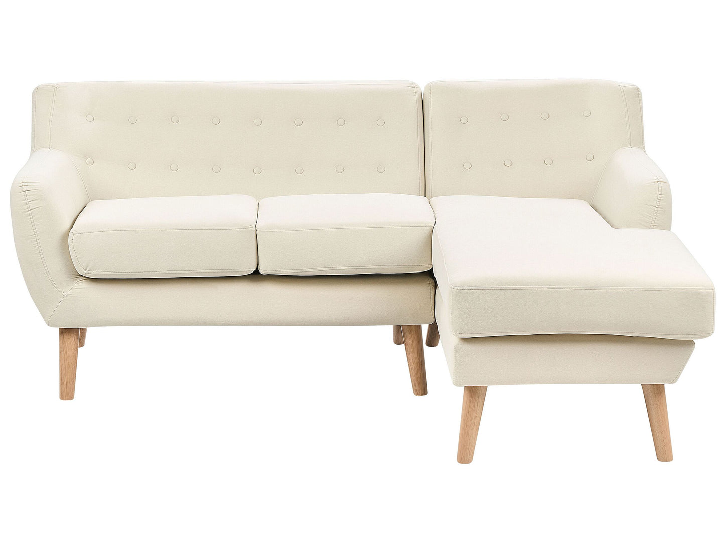 3-Sitzer Ecksofa hellbeige linksseitig MOTALA