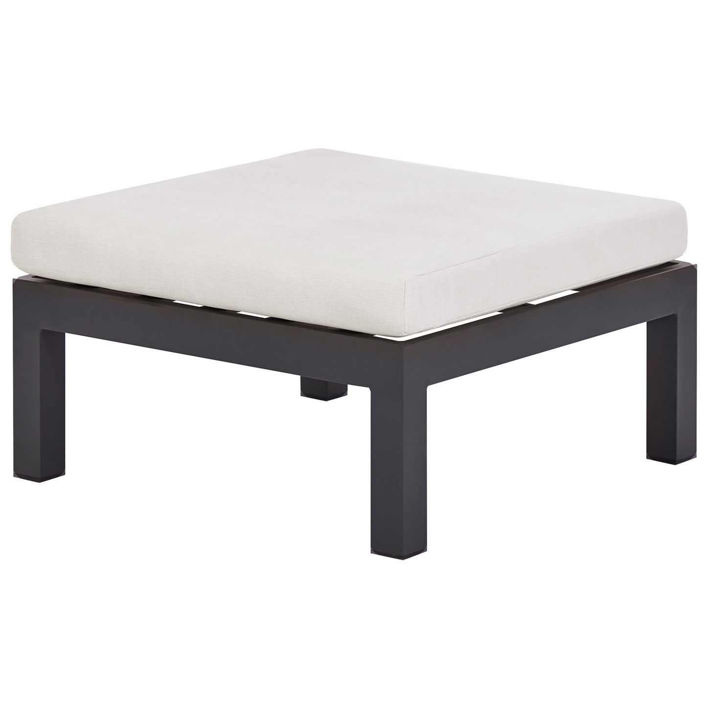 Garten Ecksofa mit Tisch 5-Sitzer MESSINA linksseitig Metall Cremeweiss