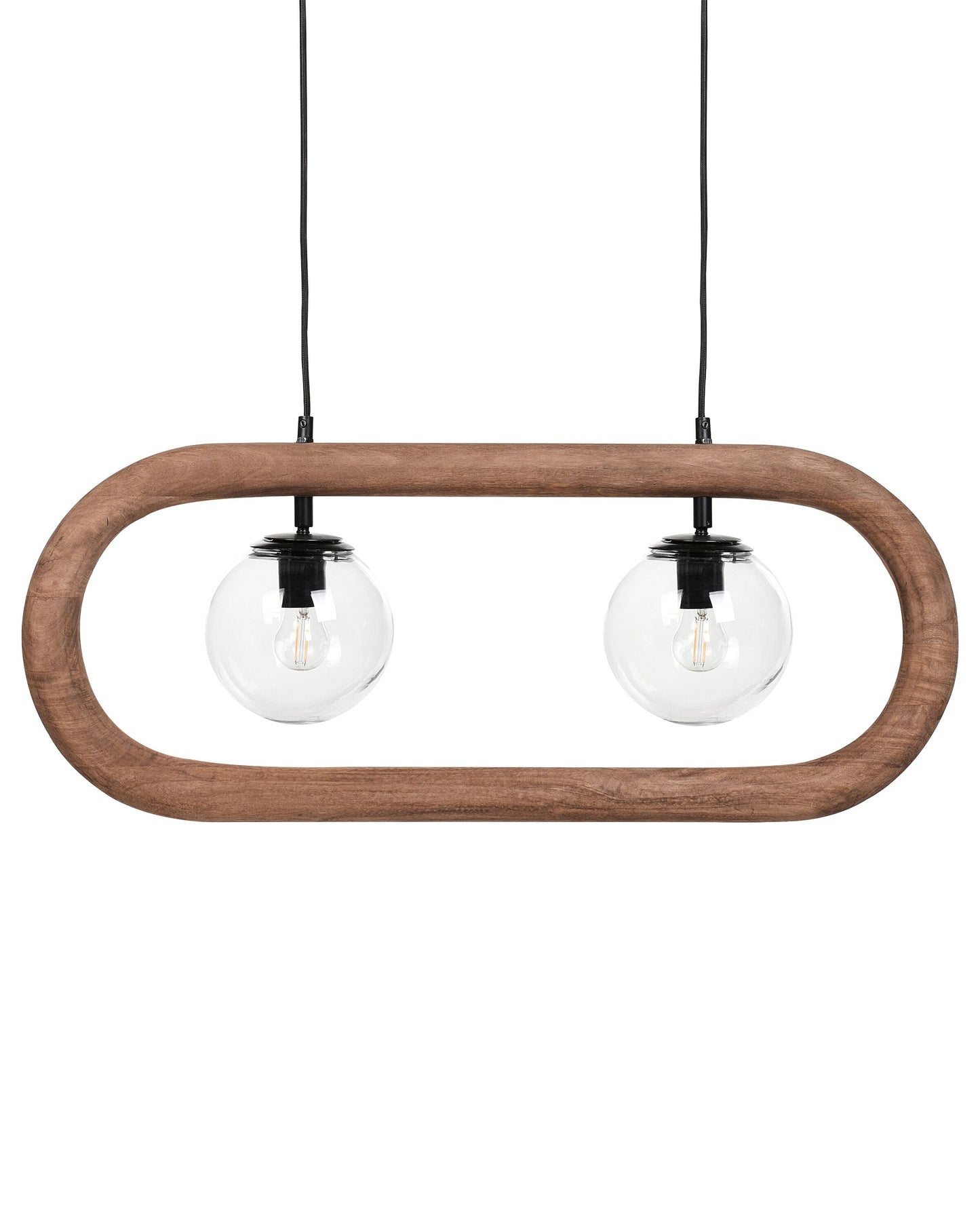 Hängelampe AYENSU Holz Dunkelbraun
