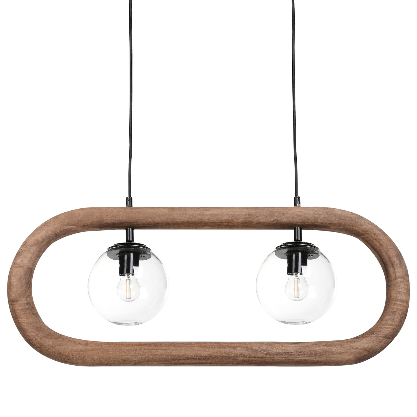Hängelampe AYENSU Holz Dunkelbraun