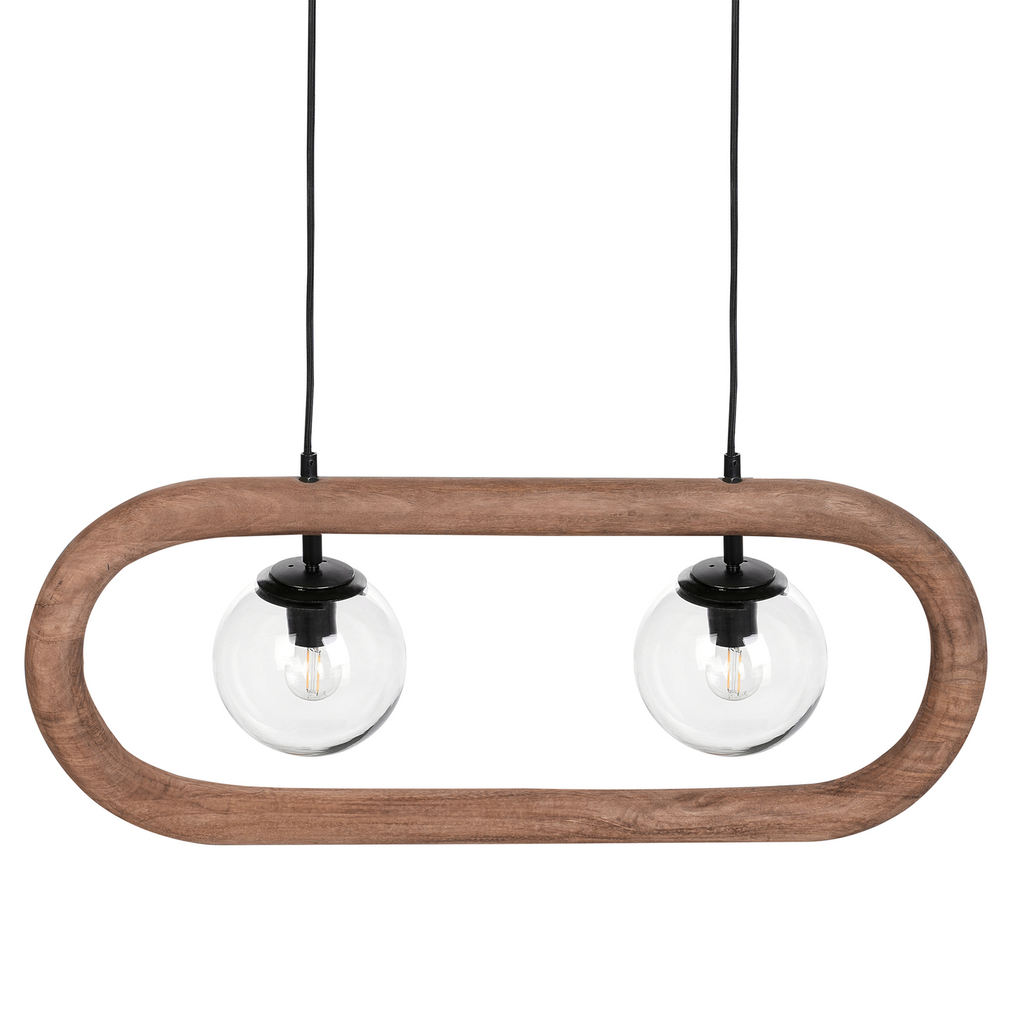 Hängelampe AYENSU Holz Dunkelbraun