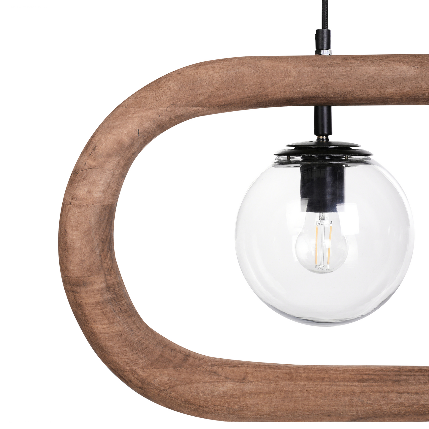 Hängelampe AYENSU Holz Dunkelbraun