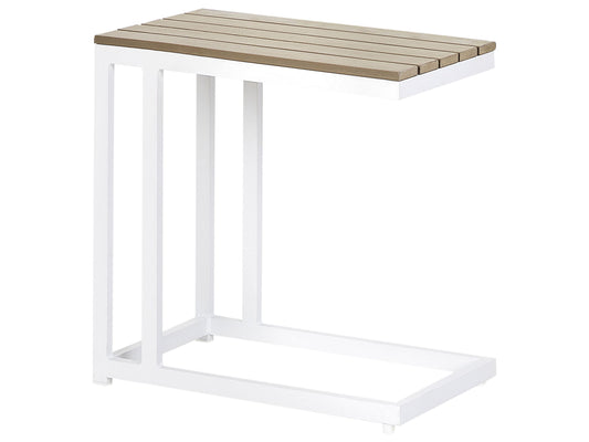 Outdoor Beistelltisch MESSINA 60 cm 35 cm Weiss