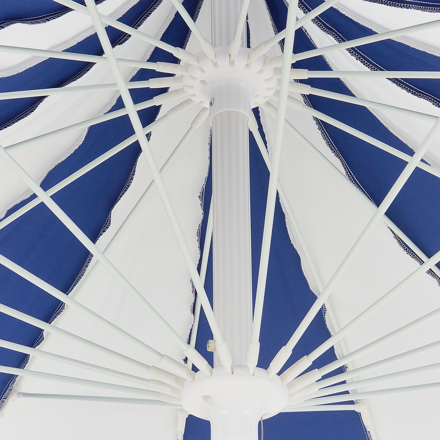 Marktschirm 245 cm MINOA Weiss / Blau