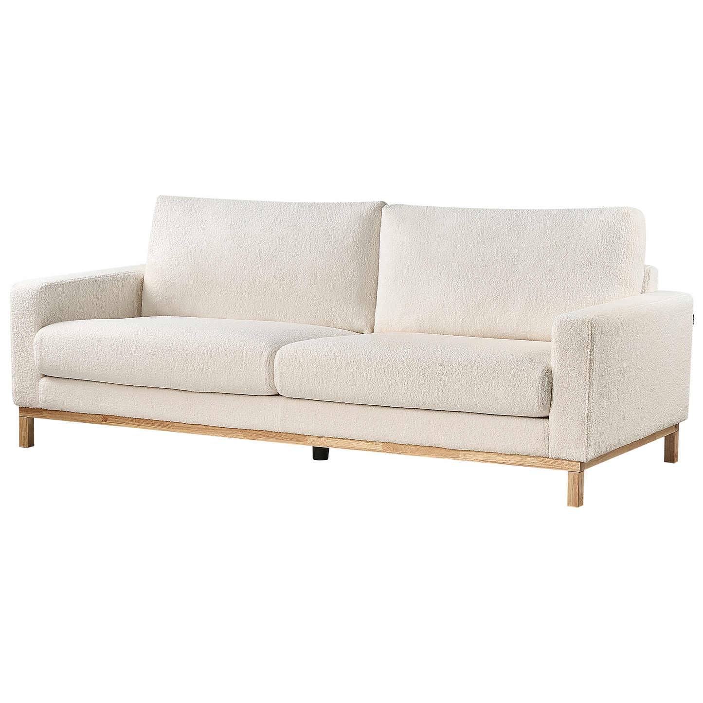 3-Sitzer Sofa Bouclé weiss / hellbraun SIGGARD