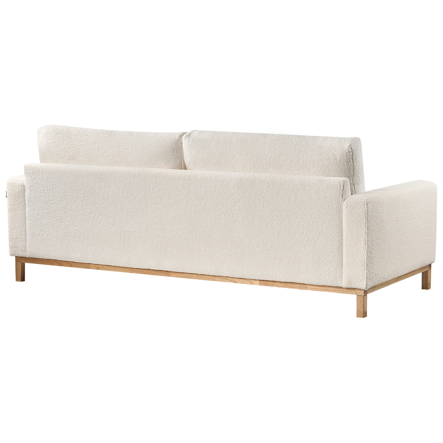 3-Sitzer Sofa Bouclé weiss / hellbraun SIGGARD