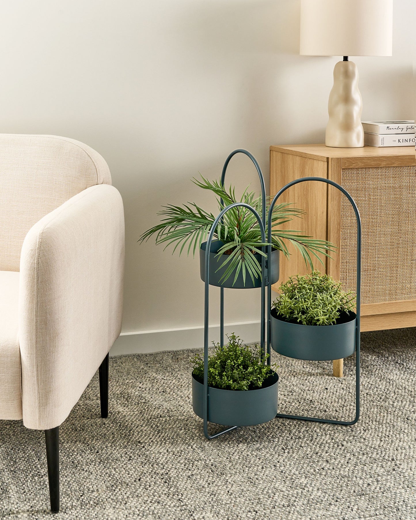 Pflanzenständer COLUTENA Metall 56 cm Dunkelblau