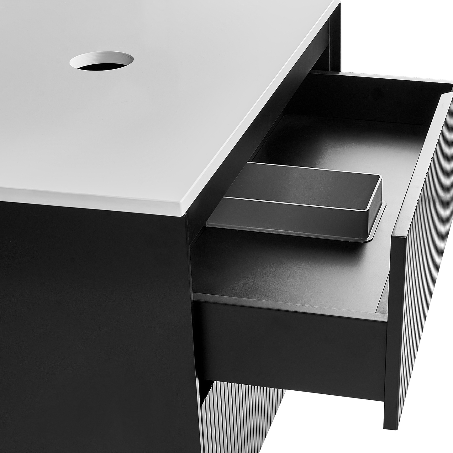 Wandmontierter Waschtischunterschrank QUINTELA 60 cm 52 cm 48 cm Schwarz