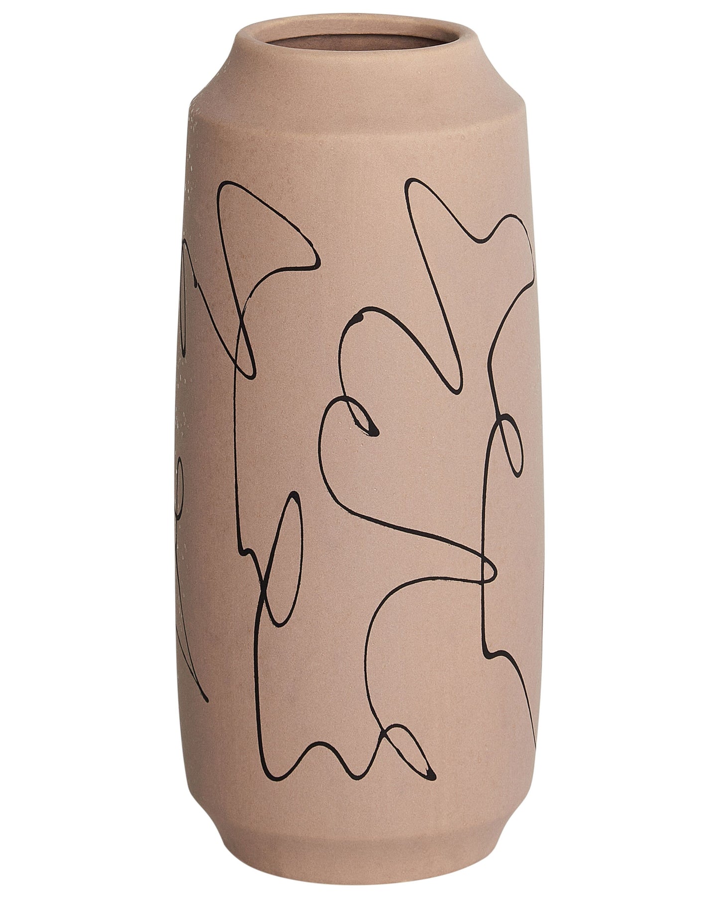 Blumenvase SUNFISH Steinzeug 33 cm Sandbeige
