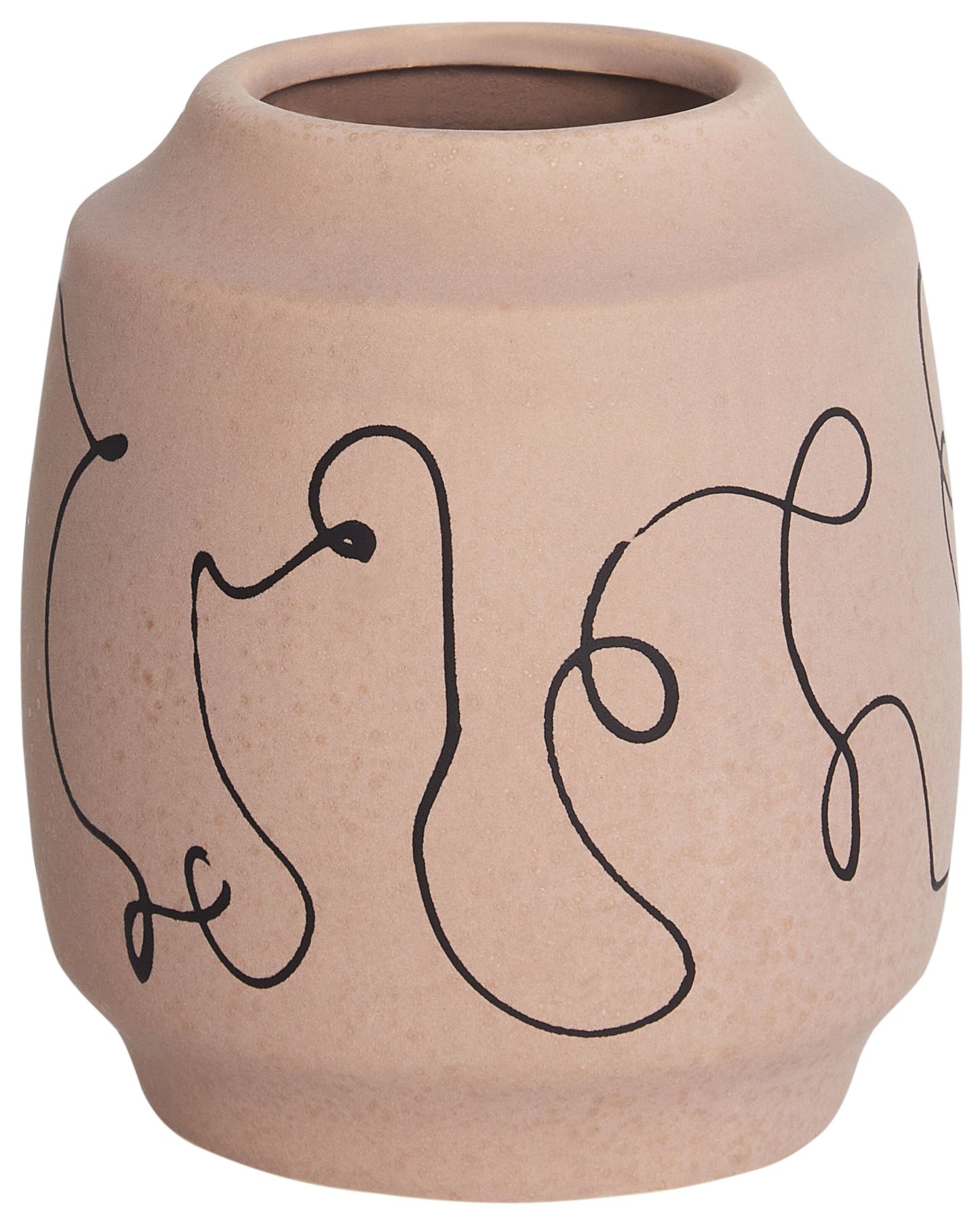 Blumenvase SKATE Steinzeug 20 cm Sandbeige