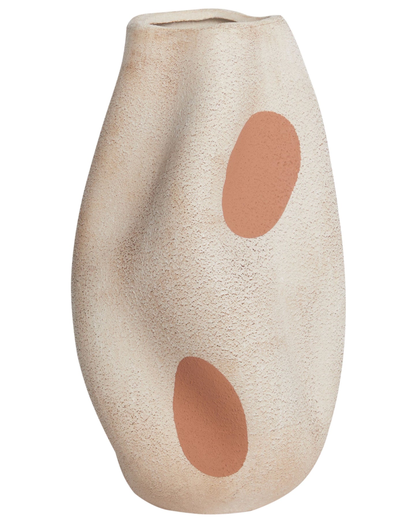 Blumenvase BATOIDEA Steinzeug 25 cm Hellbeige