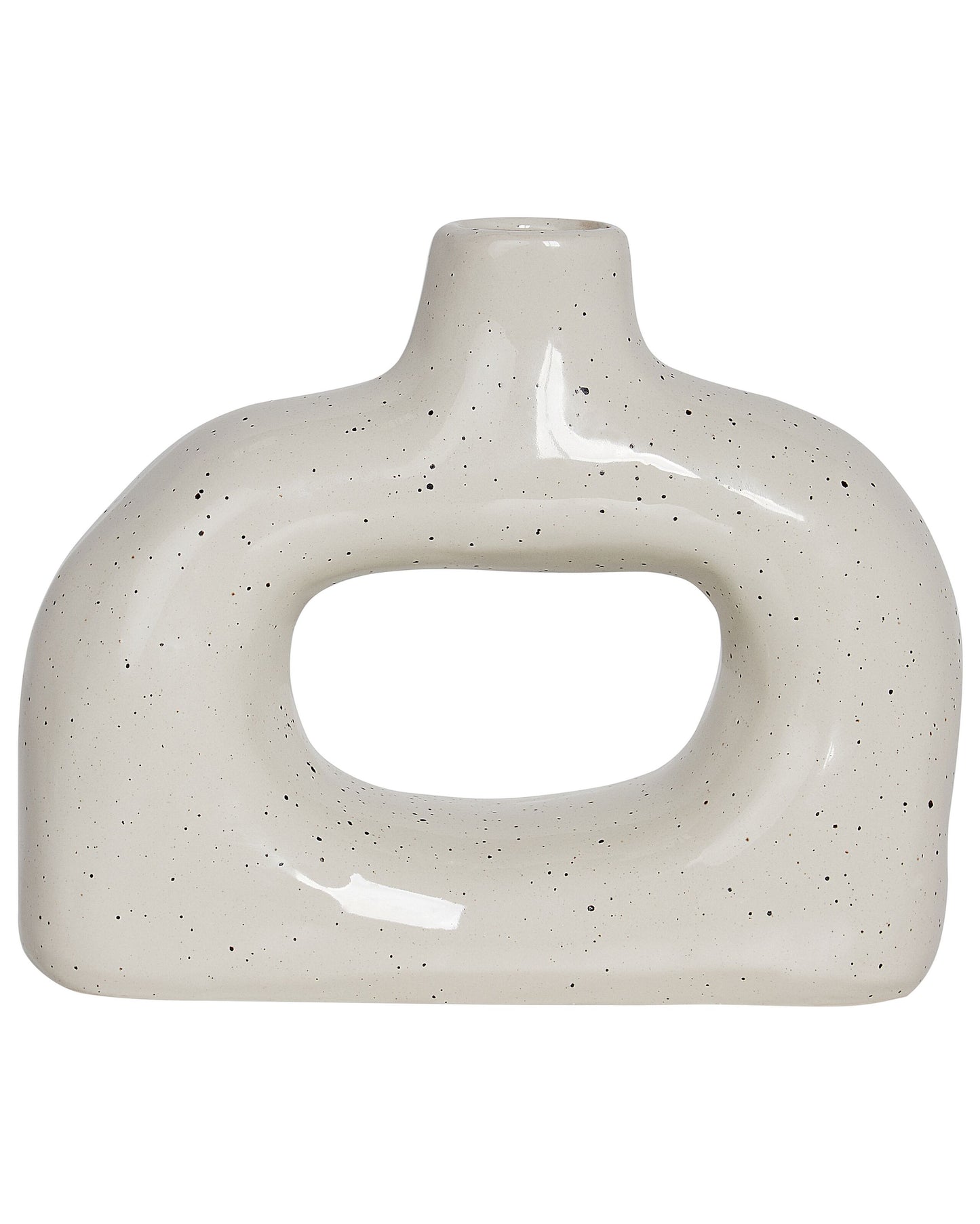Blumenvase MOONEYE Steinzeug 19 cm Cremeweiss