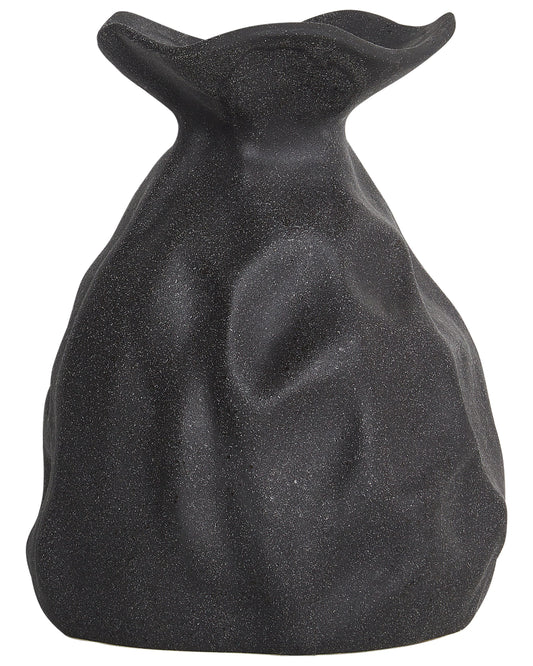 Blumenvase COONTAIL Steinzeug 31 cm Schwarz