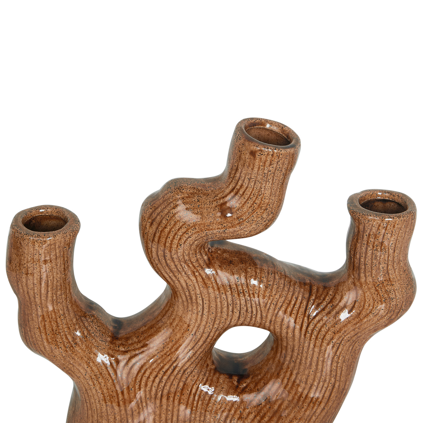 Blumenvase BARBUS Steinzeug 31 cm Braun