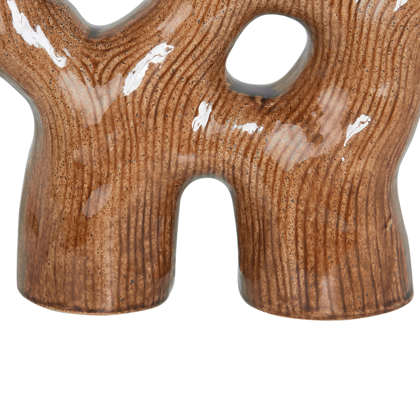 Blumenvase BARBUS Steinzeug 31 cm Braun