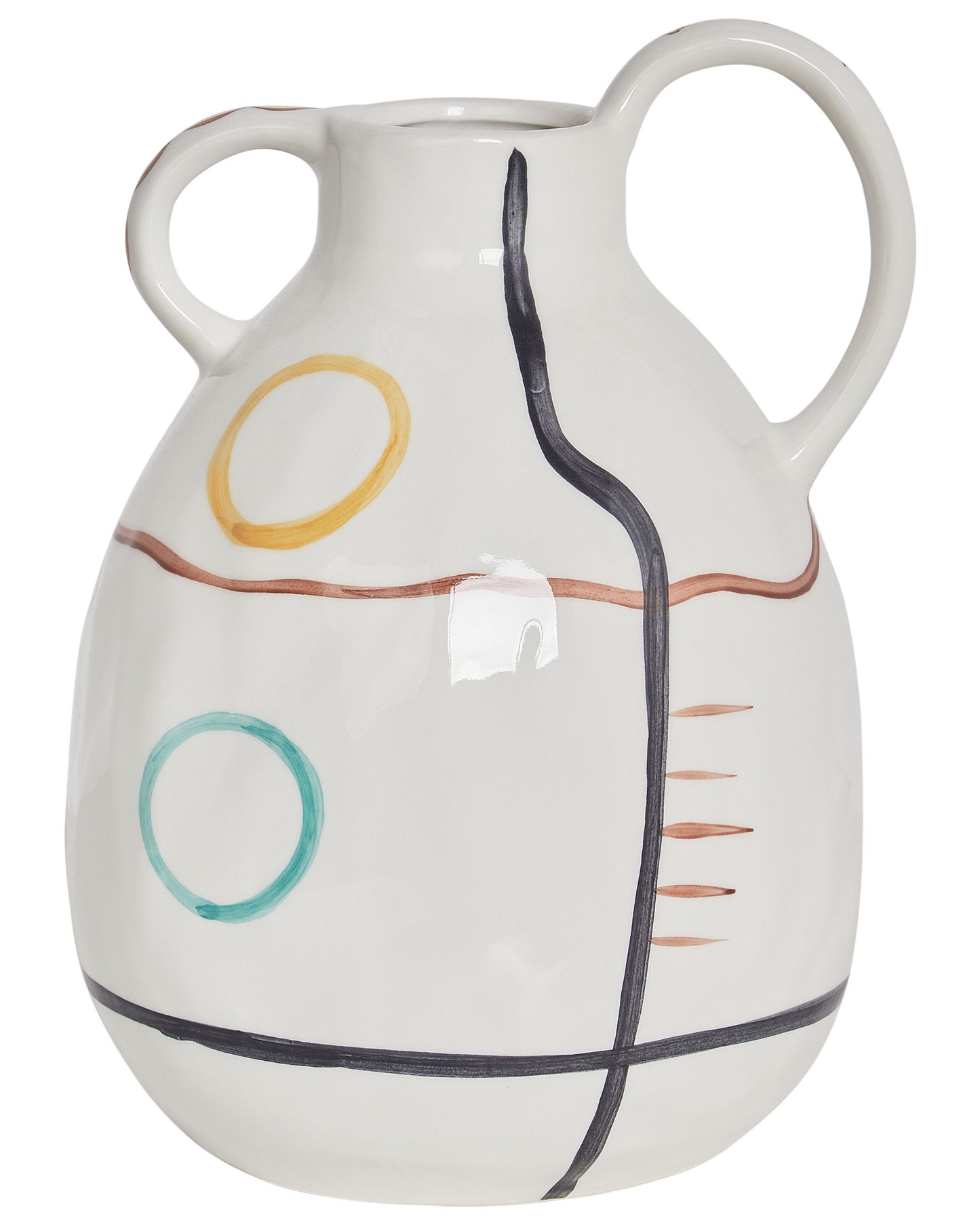 Blumenvase DORY Steinzeug 28 cm Weiss