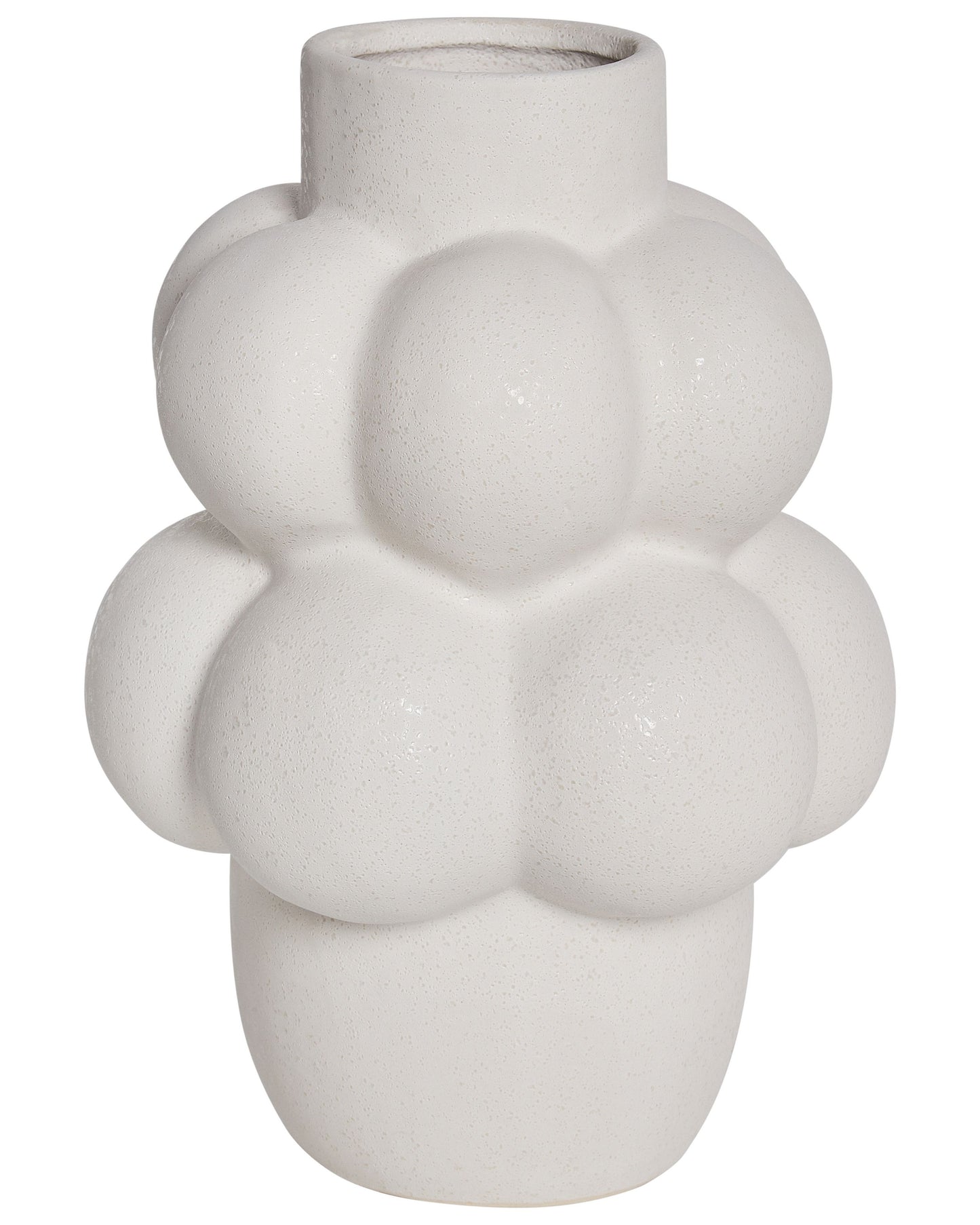 Blumenvase VIMBA Steinzeug 32 cm Cremeweiss