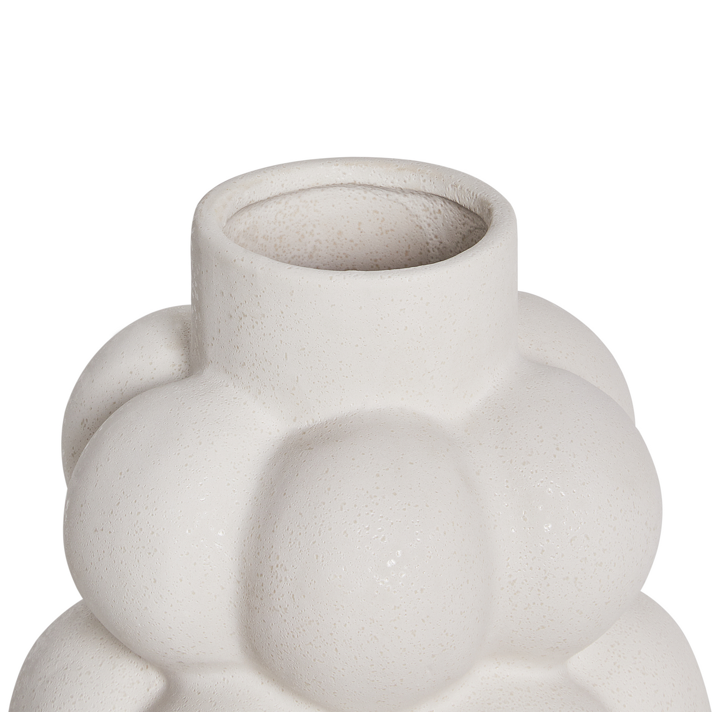 Blumenvase VIMBA Steinzeug 32 cm Cremeweiss