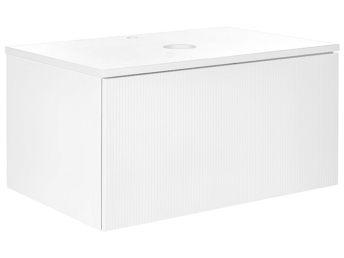 Wandmontierter Waschtischunterschrank ALZIRA 80 cm 52 cm 40 cm Weiss