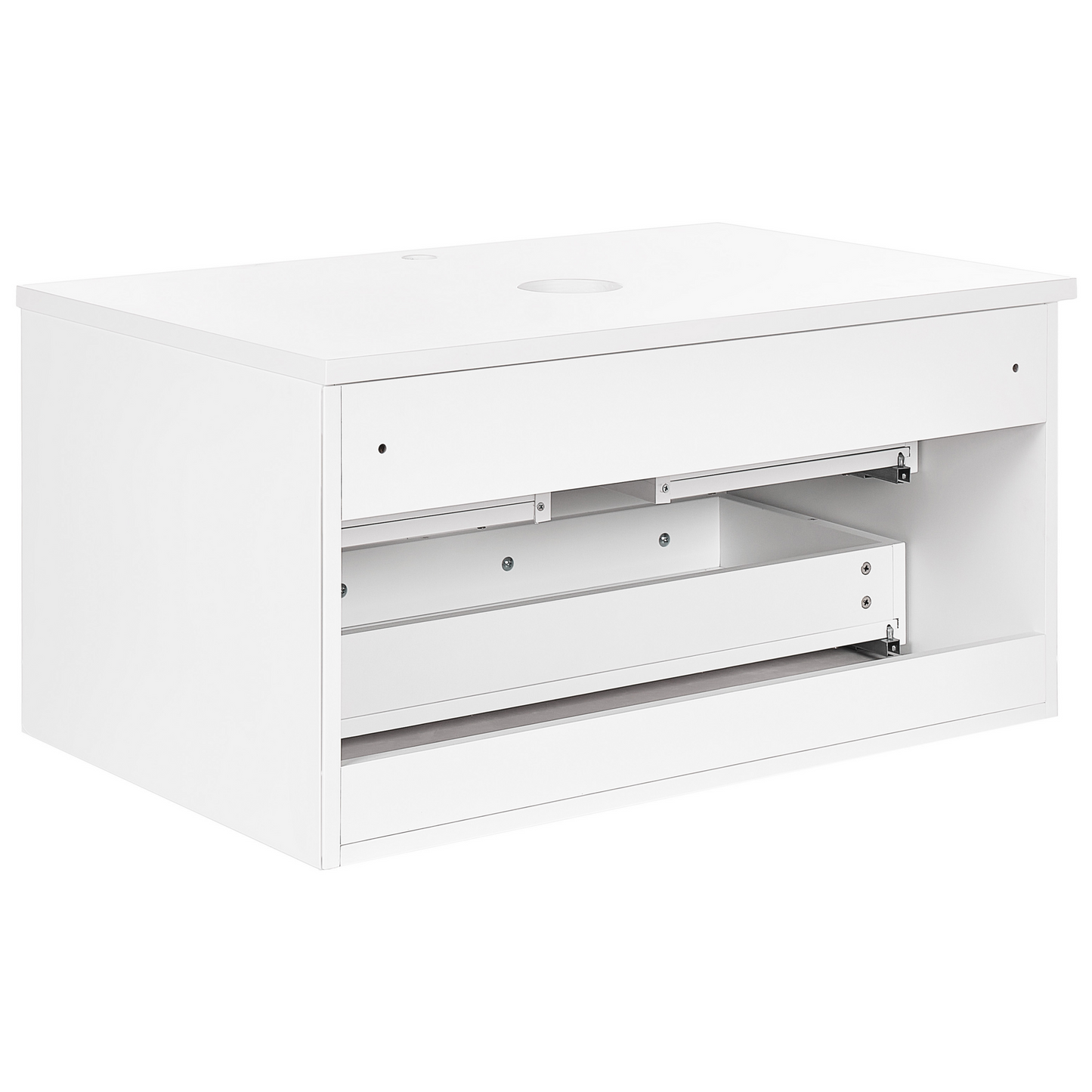 Wandmontierter Waschtischunterschrank ALZIRA 80 cm 52 cm 40 cm Weiss