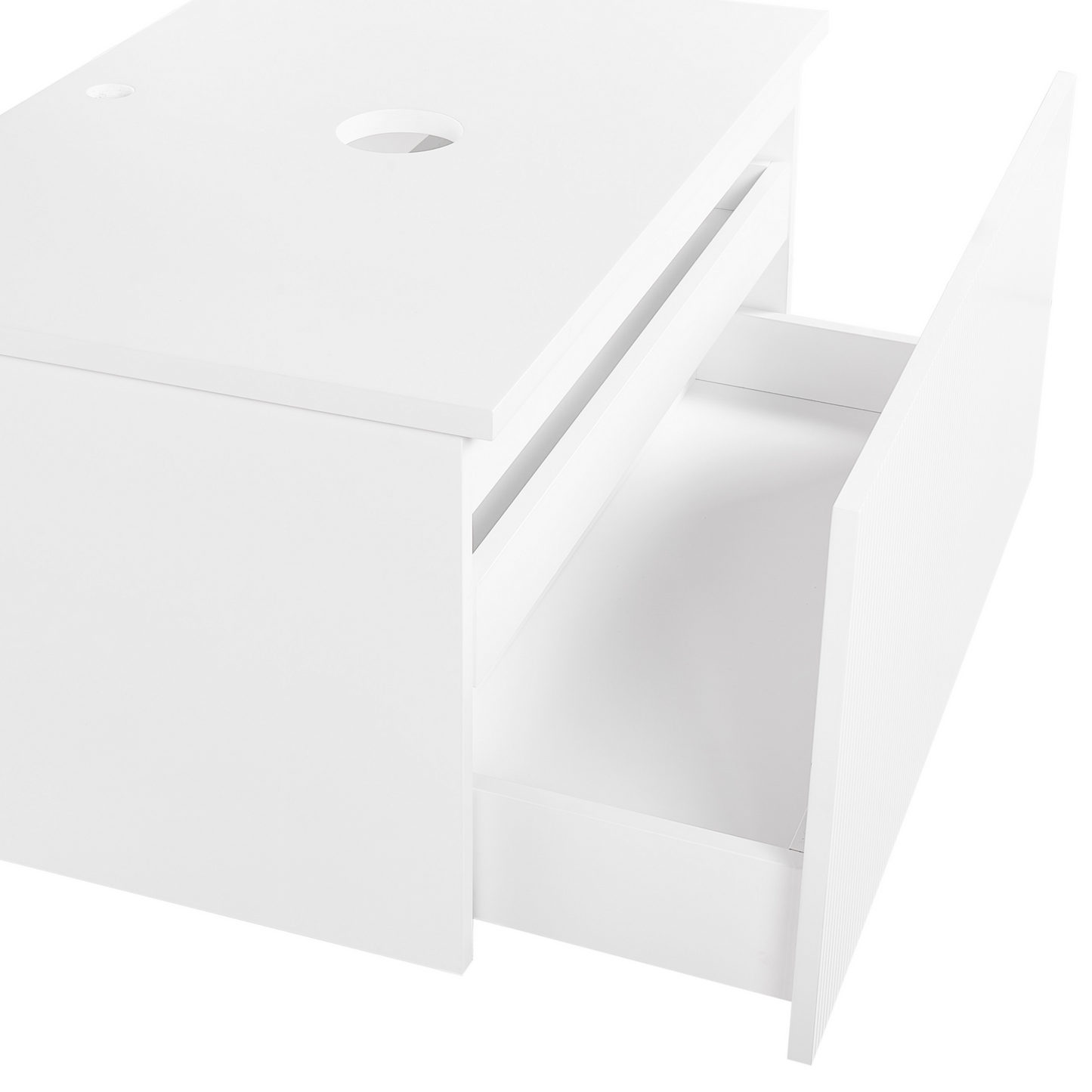 Wandmontierter Waschtischunterschrank ALZIRA 80 cm 52 cm 40 cm Weiss