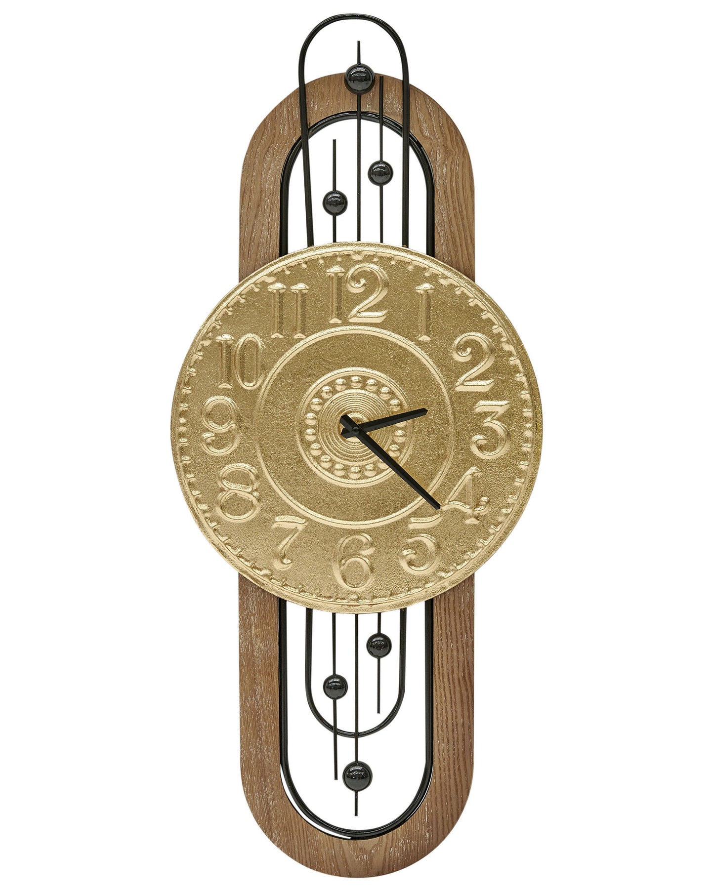 Wanduhr NOBELIUM 36 cm Metall Gold