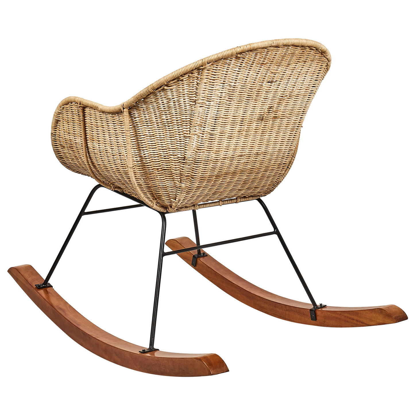 Schaukelstühle 2er Set LAVINIO Rattan Naturfarben