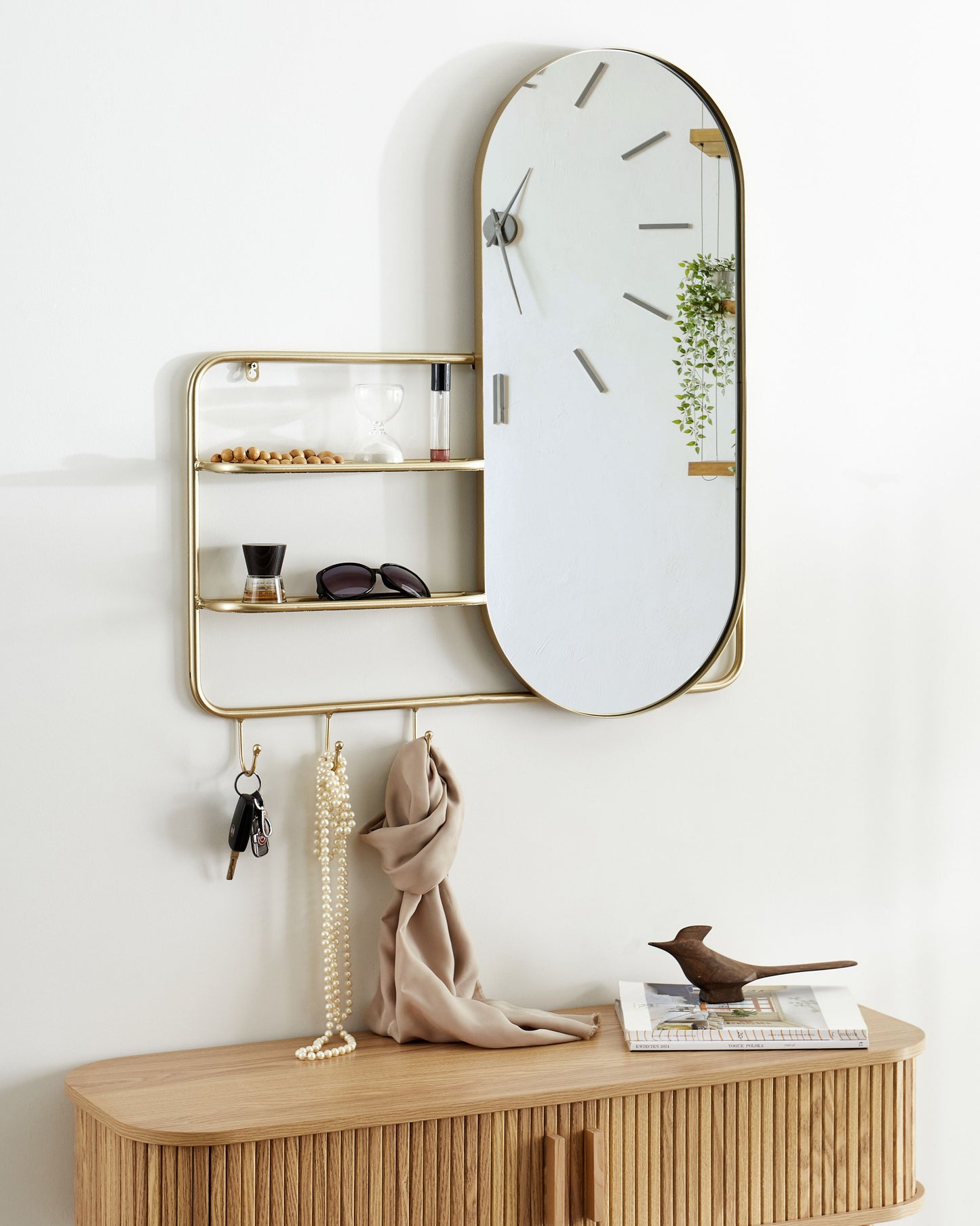Wandspiegel BRION 72 cm 80 cm Metall Gold