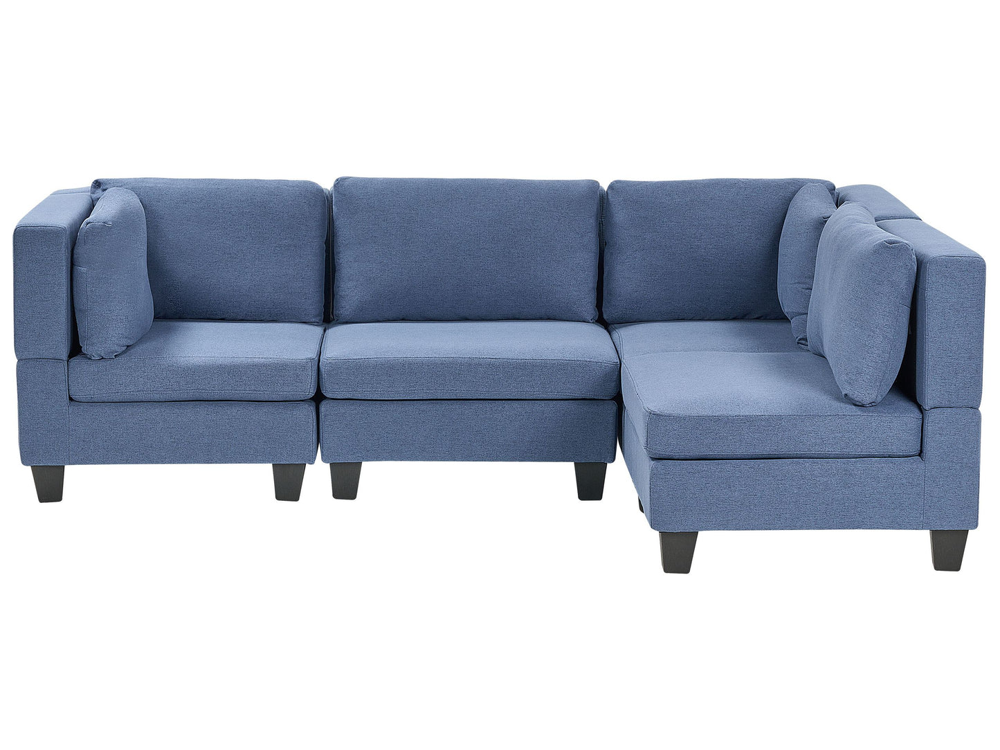 4-Sitzer Ecksofa Leinenoptik blau linksseitig UNSTAD
