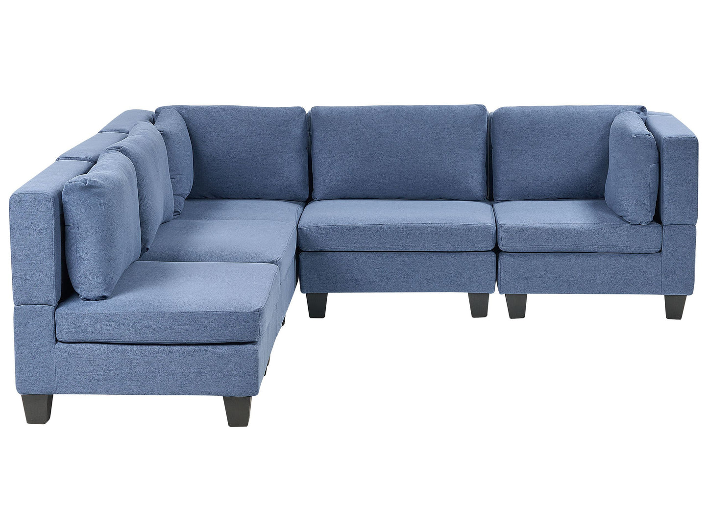 5-Sitzer Ecksofa Leinenoptik blau rechtsseitig UNSTAD
