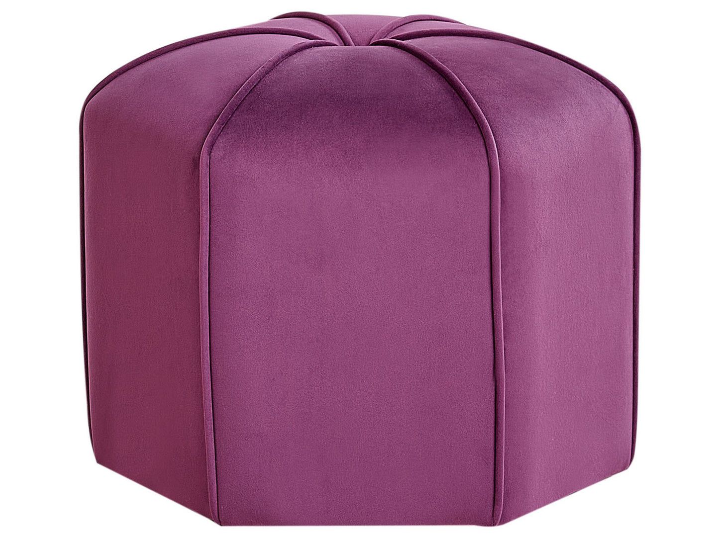 Pouf Samt lila ⌀ 45 cm WISHEK