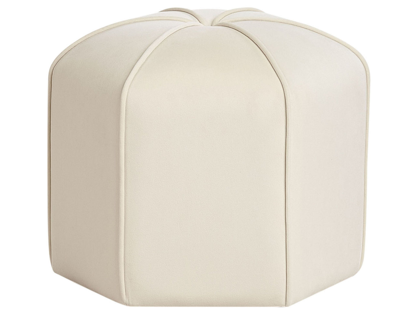 Pouf Samt hellbeige ⌀ 45 cm WISHEK