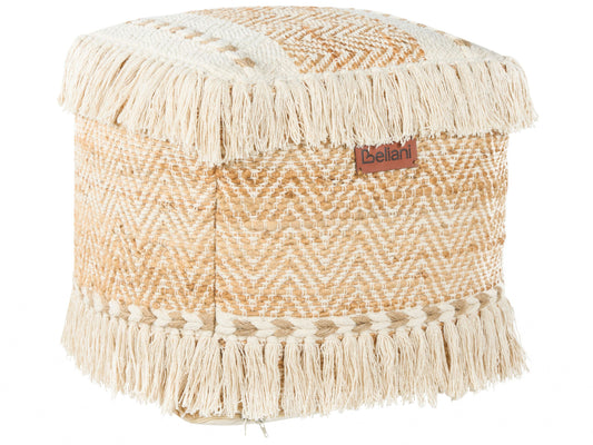 Pouf Jute beige 40 x 40 cm ALUPOLA