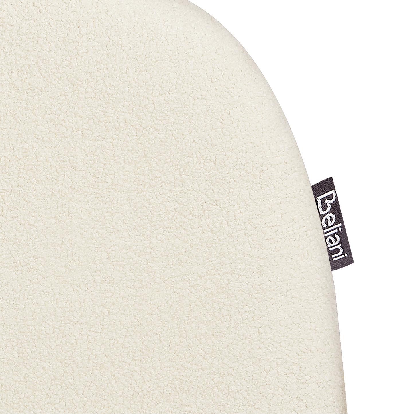 Bett mit Lattenrost Bouclé ROISEL 180 x 200 cm Creme