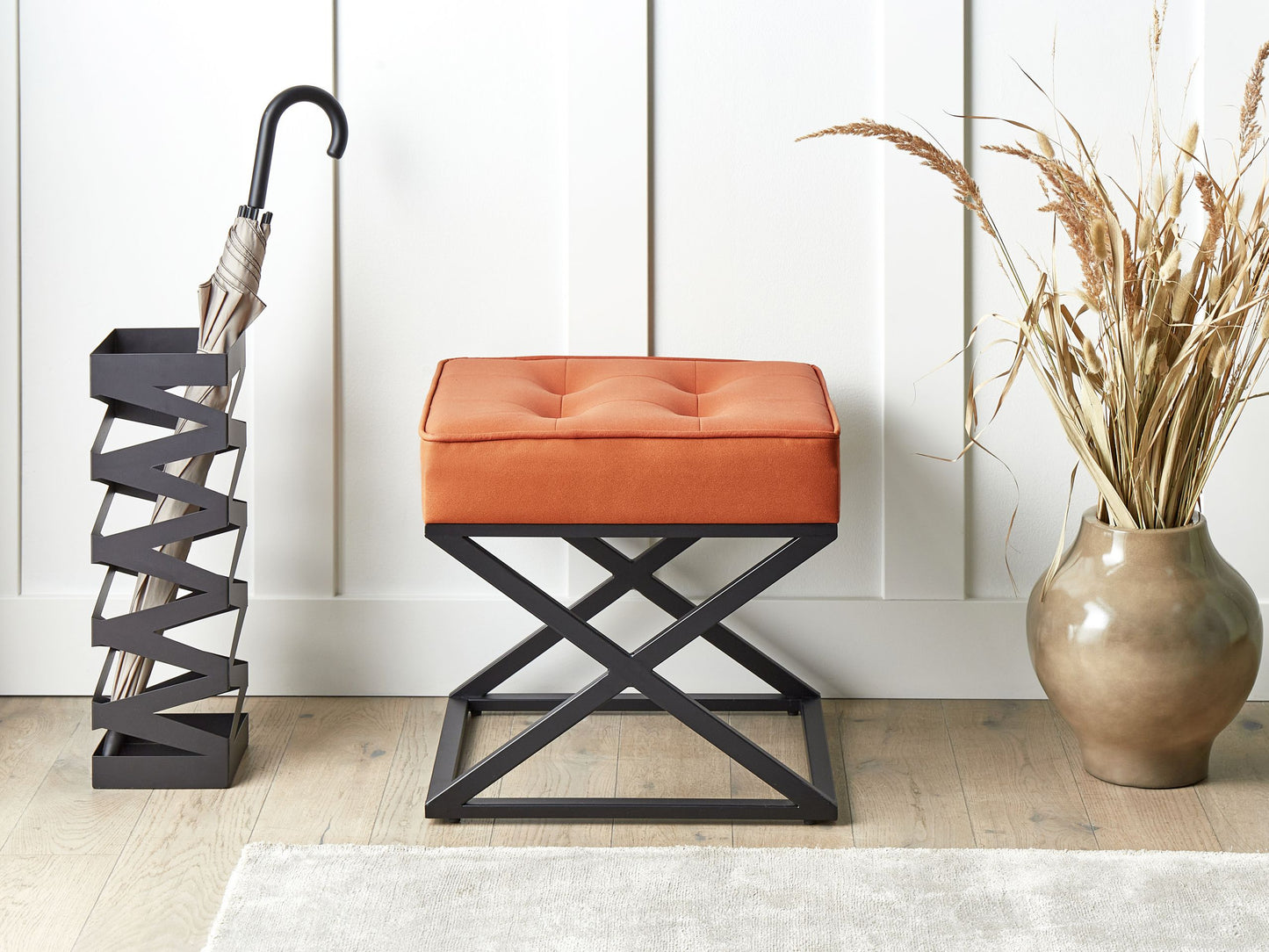 Hocker Kunstleder orange MURDO
