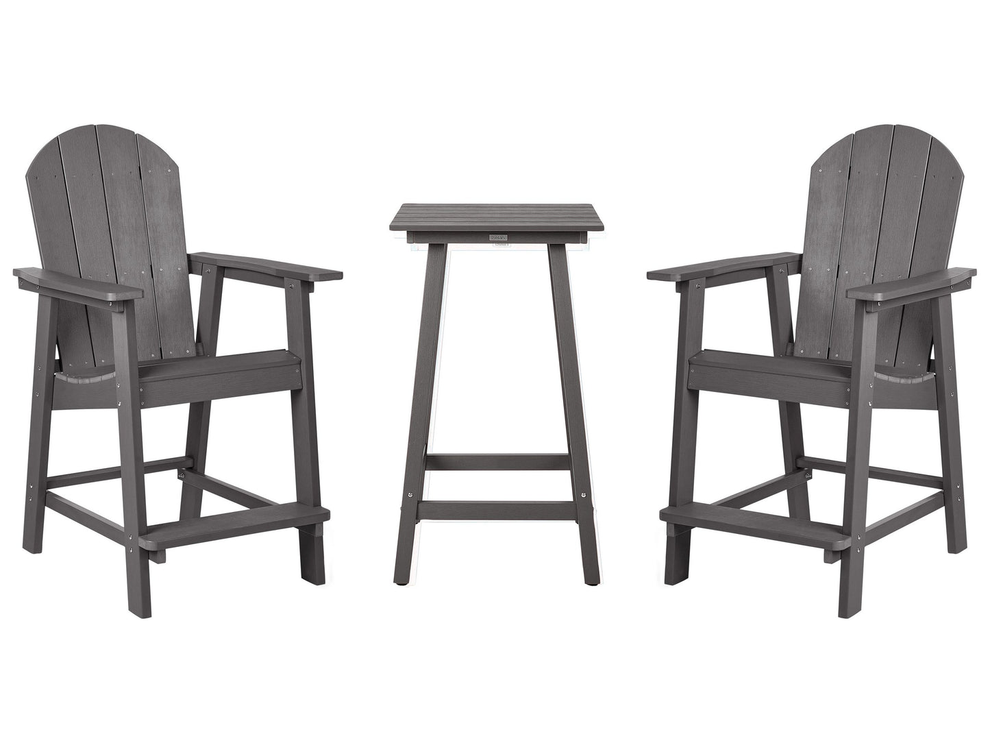 Bistro Set ADIRONDACK Dunkelgrau