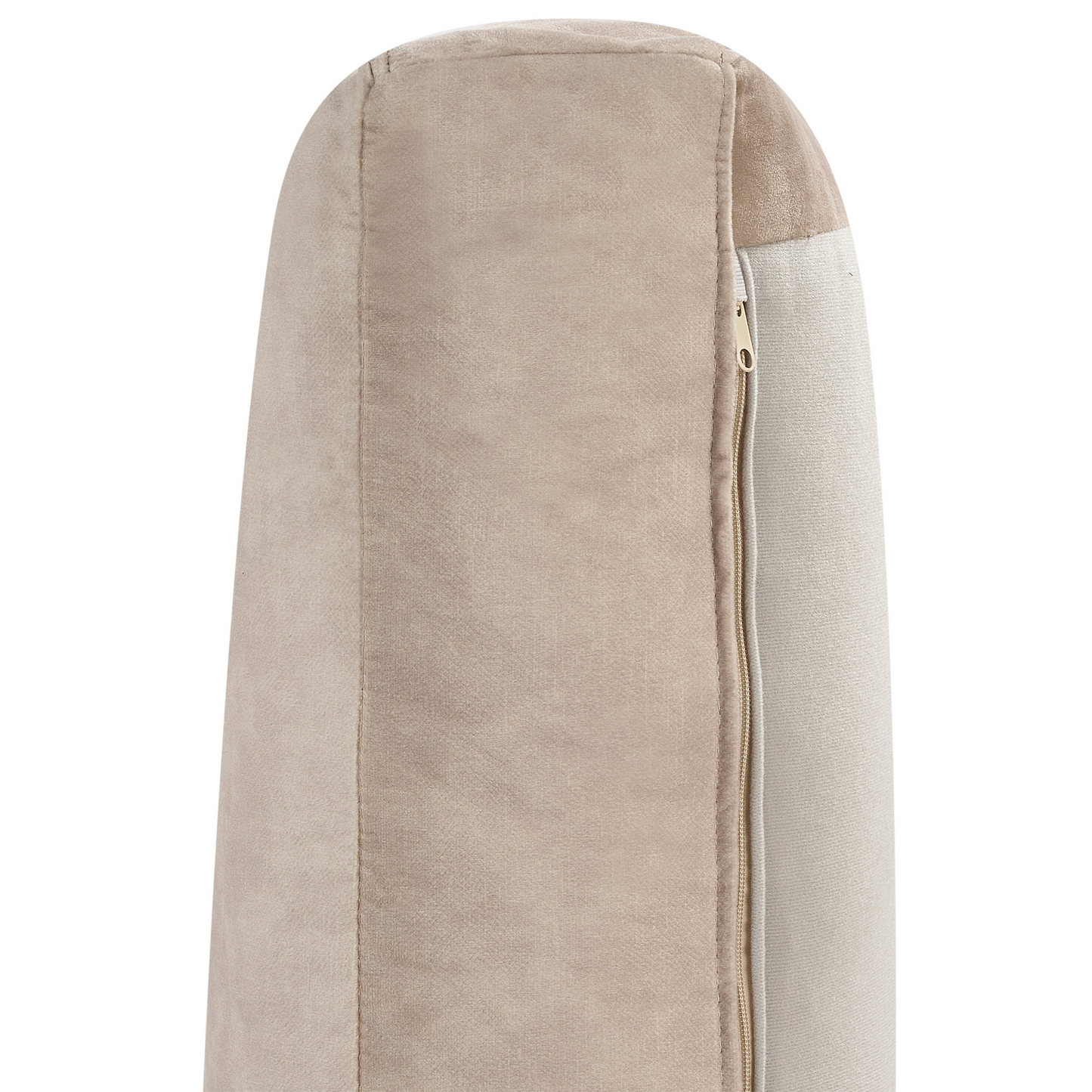 3-Sitzer Ecksofa Samtstoff beige rechtsseitig LOFOTEN