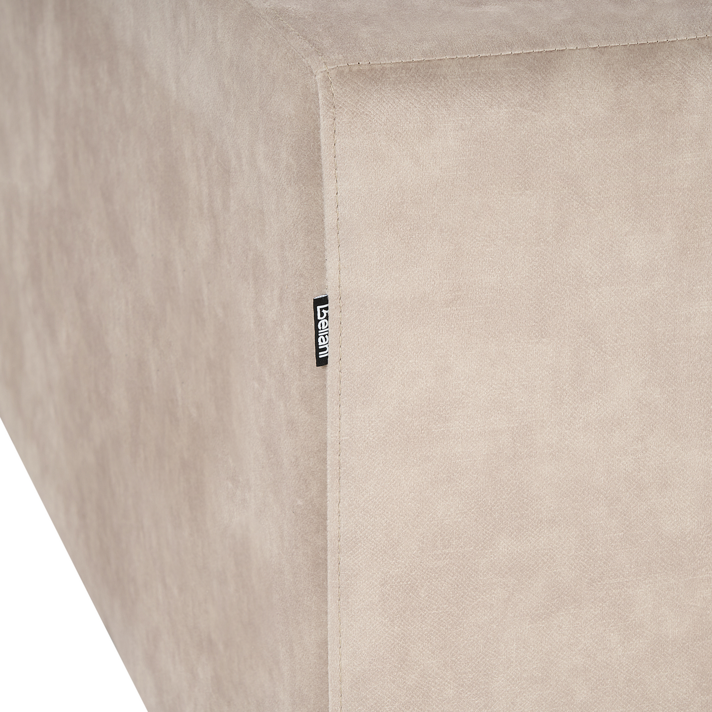 3-Sitzer Ecksofa Samtstoff beige rechtsseitig LOFOTEN