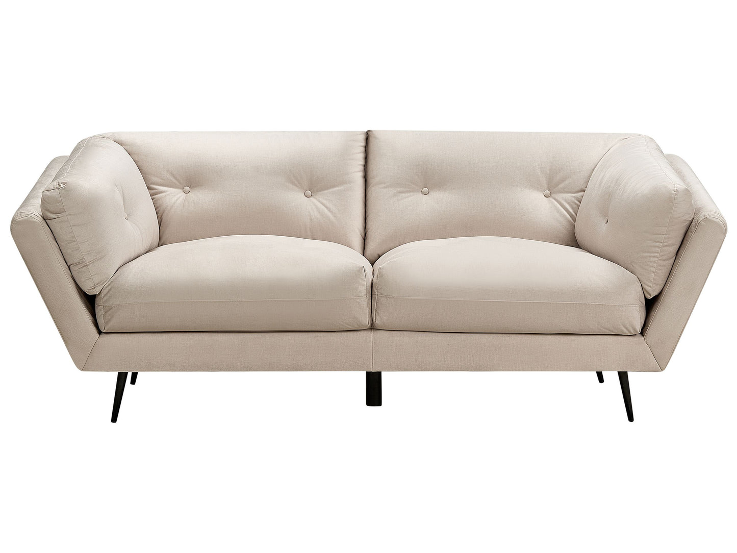 3-Sitzer Sofa Samtstoff beige LENVIK